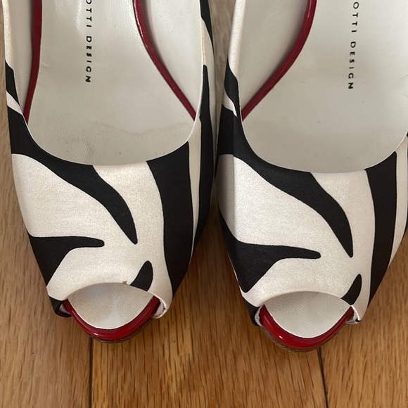GIUSEPPE ZANOTTI ZEBRA PRINT PEEP TOE PUMPS 37 - Picture 15 of 16